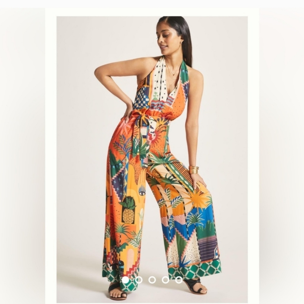 Farm Rio for Anthropologie Colorful Women's Jumpsuit